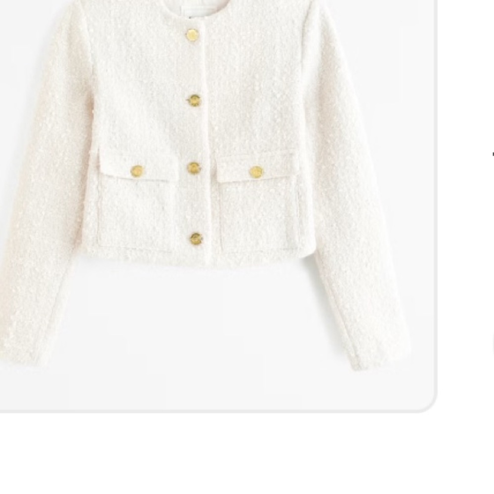 Abercrombie collarless tweed jacket